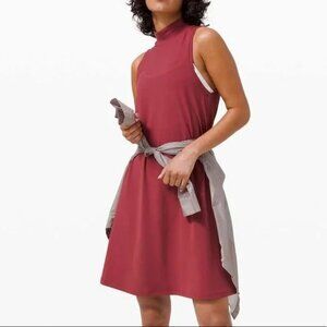 Lululemon All Aligned A-Line High-neck Casual Nulu Dress in Chianti